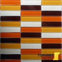 MOSAIC MSC90 Mozaika skleněná oranžová 304x322 mm