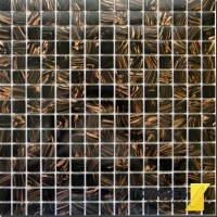 MOSAIC MSG38 Goldstar Mozaika skleněná černá 327x327 mm