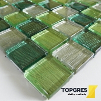 Mosaic MSR103 Mozaika skleněná textil zelená 305x305 mm