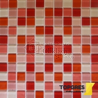 MOSAIC MSN217 Mozaika skleněná růžový mix 300x300 mm