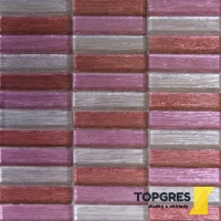 Mosaic MSR204 Mozaika skleněná textil růžová 300x300 mm