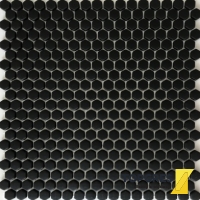 MOSAIC MR18 Mozaika recyklované sklo černá hexagon 290x295 mm