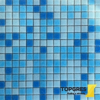 MOSAIC MSB61 Mozaika skleněná bazénová modrá 327x327 mm