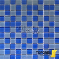 MOSAIC MSN254 Mozaika skleněná modrý mix 297x297 mm
