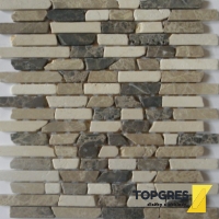 EUROSTONE Marble mozaika mramor mix hnědokrémová 305x305 cm