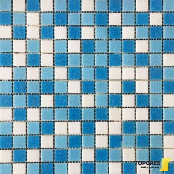 MOSAIC MSB62 Mozaika skleněná bazénová světle modrobílá 327x327 mm