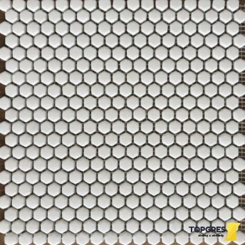 MOSAIC MR32 Mozaika recyklované sklo bílá hexagon 290x295 mm