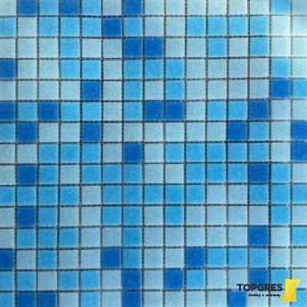 MOSAIC MSB61 Mozaika skleněná bazénová modrá 327x327 mm