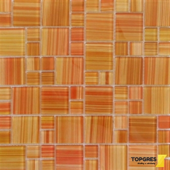 MOSAIC MSM64 Mozaika skleněná oranžová 300x300 mm
