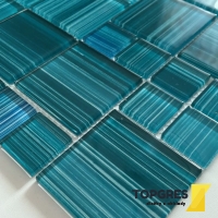 MOSAIC MSM62 Mozaika skleněná modrotyrkysová 300x300 mm